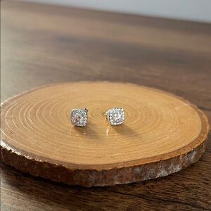 Silver 925 Moissanite 1ct Earrings